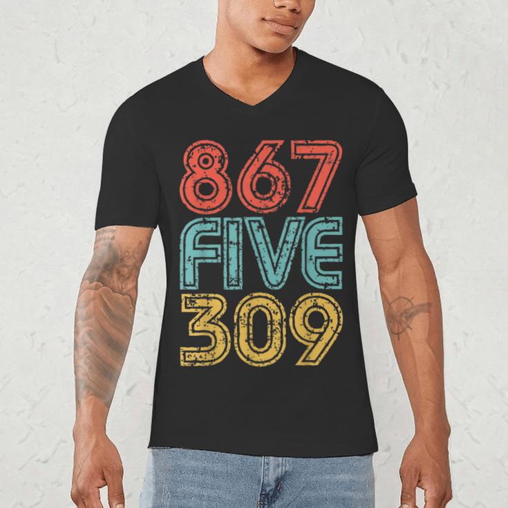 8675309 Retro Vintage 80's 90's Music Nostalgia Men's V-Neck T-Shirt 8675309 Retro Vintage 80's 90's Music Nostalgia Men's V-Neck T-Shirt