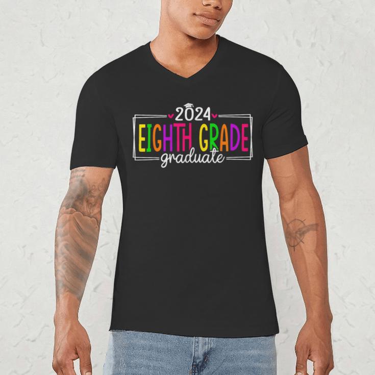 8th Grade Graduate 2024 Graduation Last Day Of School Men's V-Neck T-Shirt