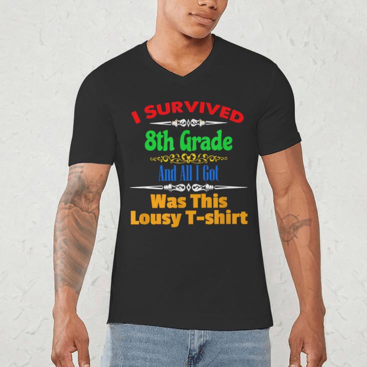 8th Grade Graduation Boys Girls Grad Education Men's V-Neck T-Shirt