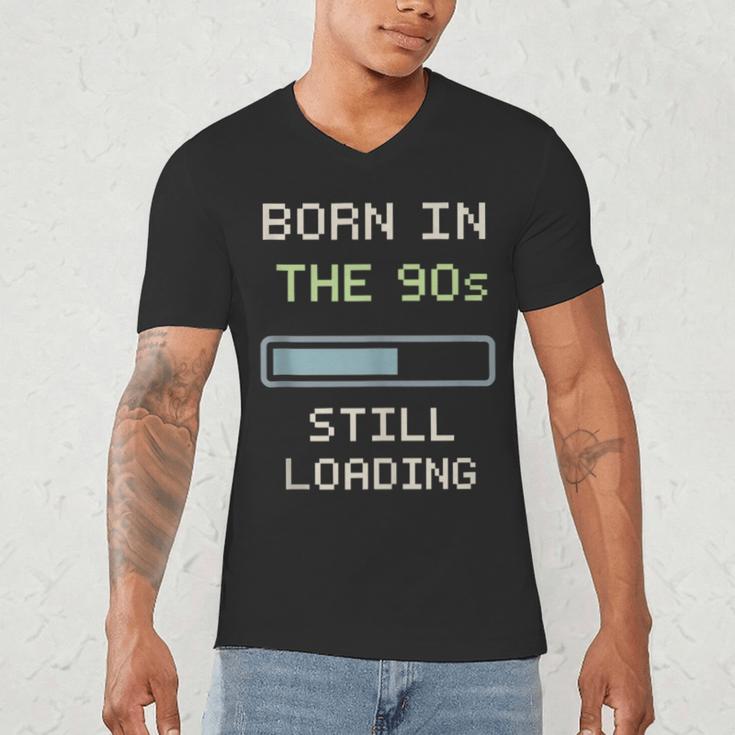 90s Baby Tired Millennial Burnout Nostalgia Parenting Men's V-Neck T-Shirt