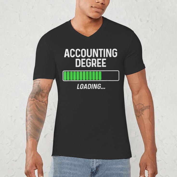 Accounting Degree Loading Shirt Graduation Student Men's V-Neck T-Shirt