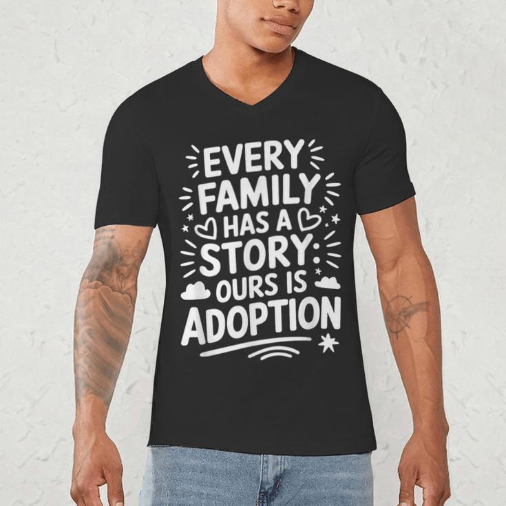 Adoptive Mom Adoption Dad And Adoption Day Foster Care Men's V-Neck T-Shirt