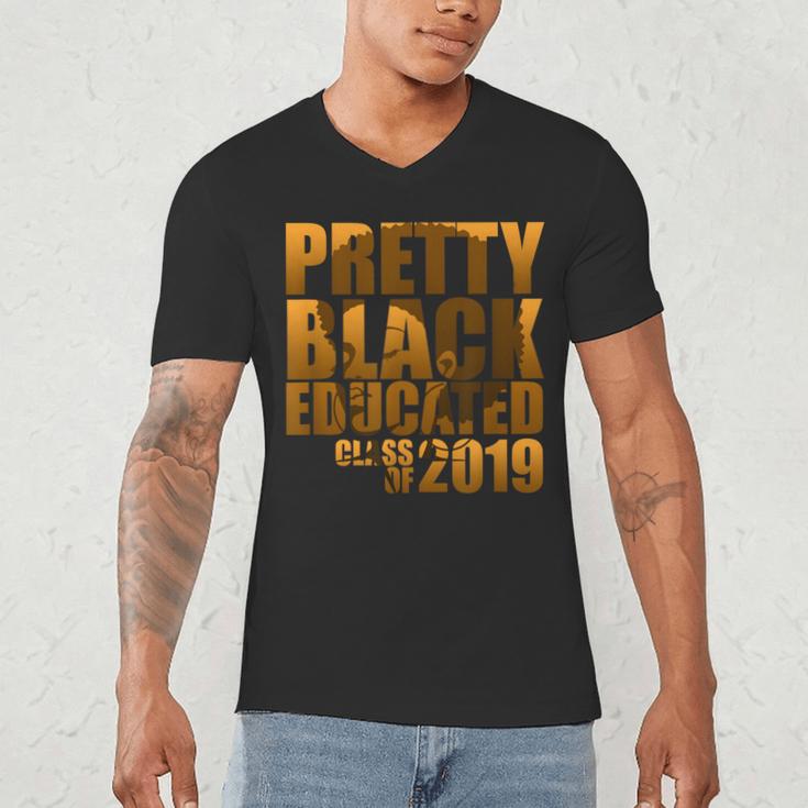 African American Girl Graduation Shirt Senior 2019 Men's V-Neck T-Shirt