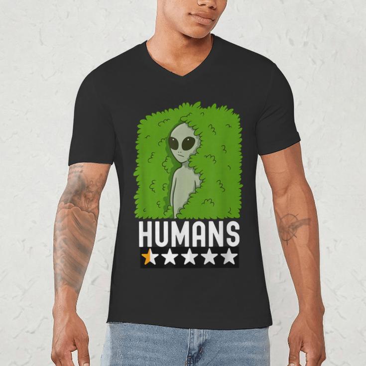 Alien Avoids Humans Sarcastic Introvert Humor Men's V-Neck T-Shirt Alien Avoids Humans Sarcastic Introvert Humor Men's V-Neck T-Shirt