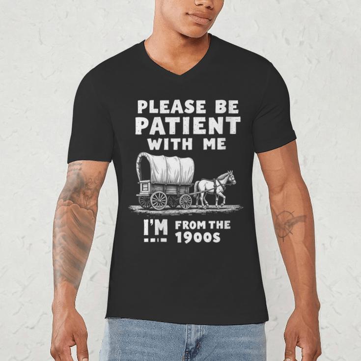 Amusing Wagon Pace Please Be Patient I'm From The 1900s Men's V-Neck T-Shirt