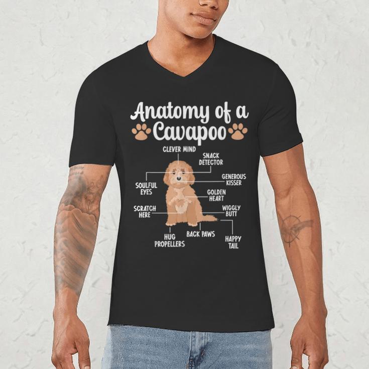 Anatomy Of A Cavapoo Dog Cavapoo Owner Cavapoo Dad Men's V-Neck T-Shirt