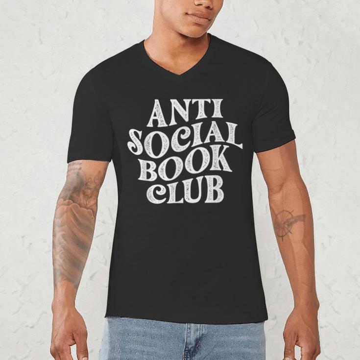 Anti Social Book Club Book Lover Reading Bookworm Reader Men's V-Neck T-Shirt