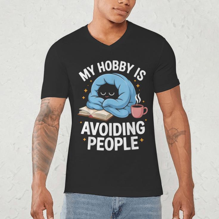 Anti-Social Club Homebody Introvert Hibernate Hermit Shyness Men's V-Neck T-Shirt Anti-Social Club Homebody Introvert Hibernate Hermit Shyness Men's V-Neck T-Shirt