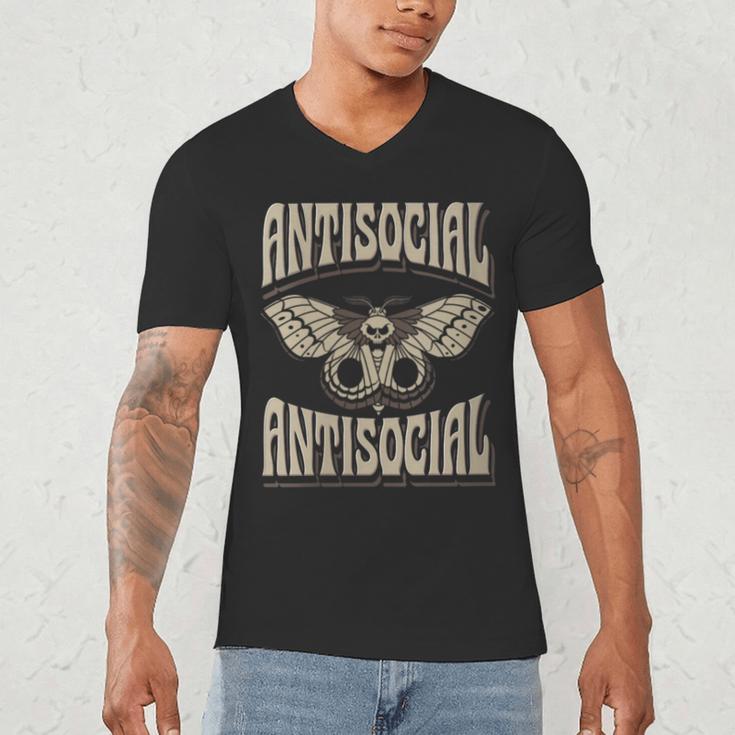 Antisocial Butterfly Quote Socially Selective Introvert Men's V-Neck T-Shirt