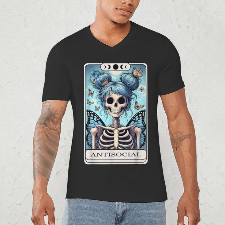 Antisocial Butterfly Tarot Card Introvert Women Stay Home Men's V-Neck T-Shirt Antisocial Butterfly Tarot Card Introvert Women Stay Home Men's V-Neck T-Shirt