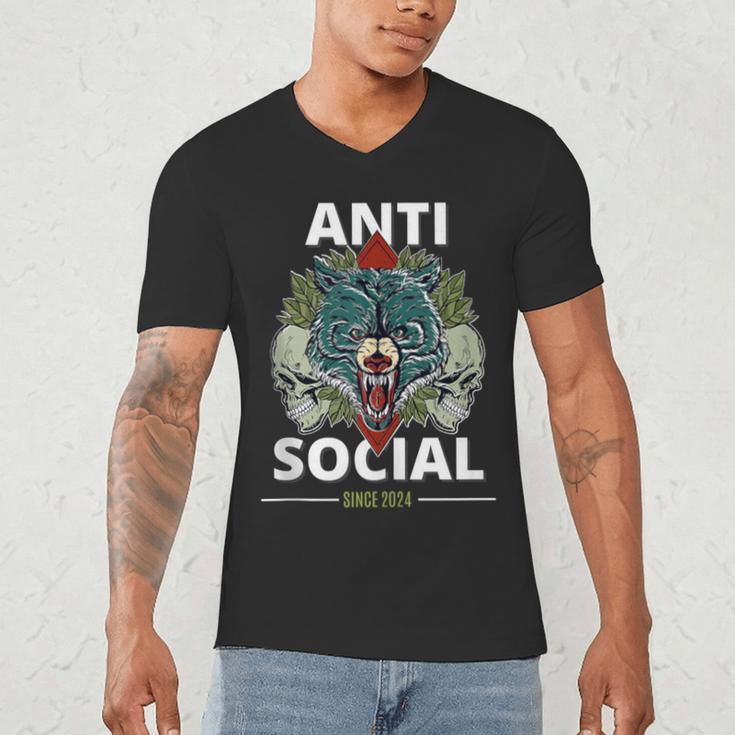 Antisocial Introvert I Like Being Alone Men's V-Neck T-Shirt Antisocial Introvert I Like Being Alone Men's V-Neck T-Shirt