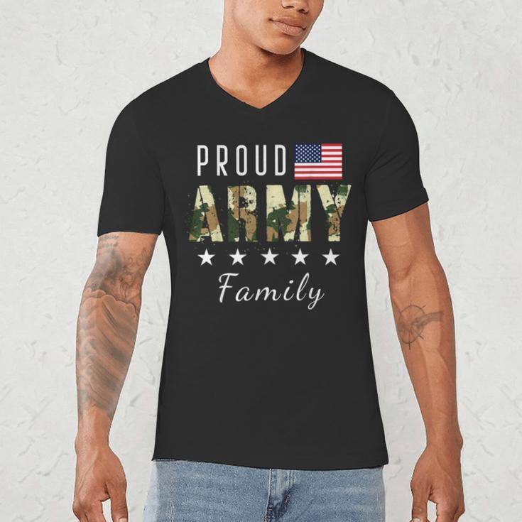 Army Graduation Proud Military Family Mom Dad Brother Sister Men's V-Neck T-Shirt