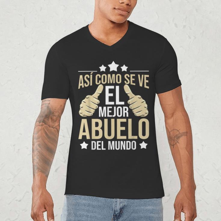 Así Como Se Ve El Mejor Abuelo Del Mundo Grandfather Dad Men's V-Neck T-Shirt