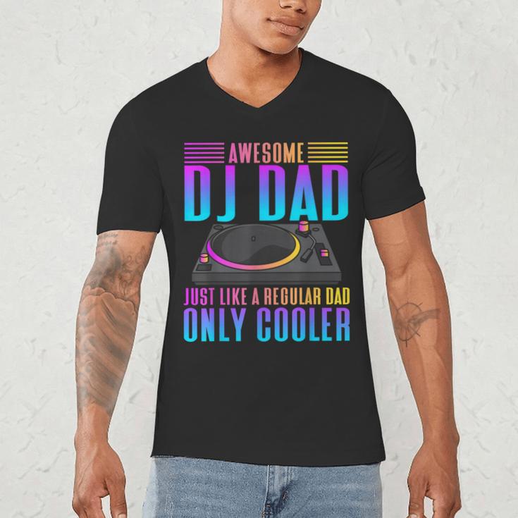 Awesome DJ Dad DJ Music Men's V-Neck T-Shirt