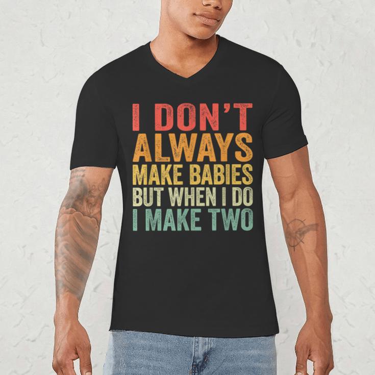 Baby Twins For Pregnant Mum Dad Men's V-Neck T-Shirt