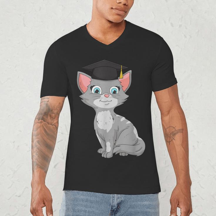 Bachelor Master Cats Graduation 2026 Graduate Men's V-Neck T-Shirt