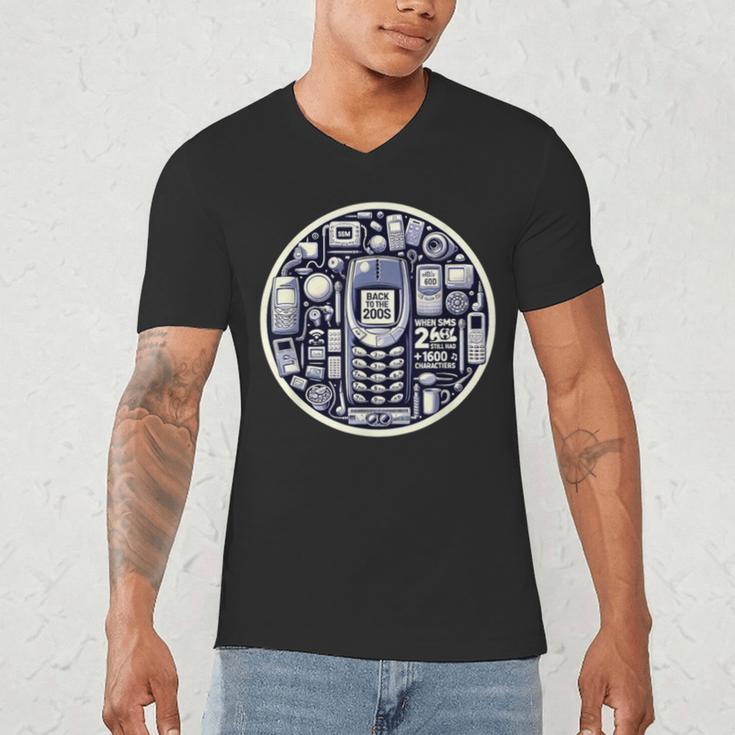 Back To The 2000s Tech Nostalgia Men's V-Neck T-Shirt