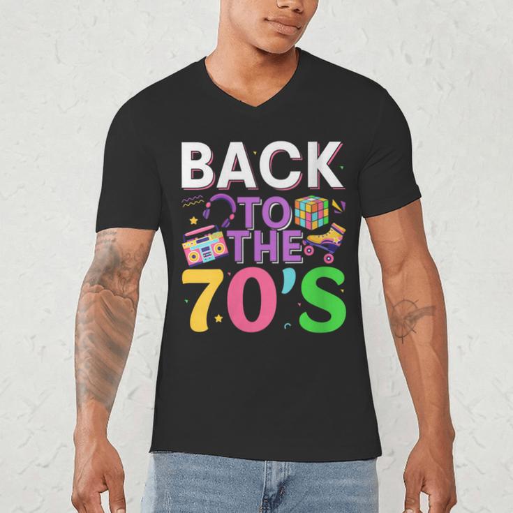 Back To The 70's Mixtape Era Nostalgia Retro 1970 70's Style Men's V-Neck T-Shirt