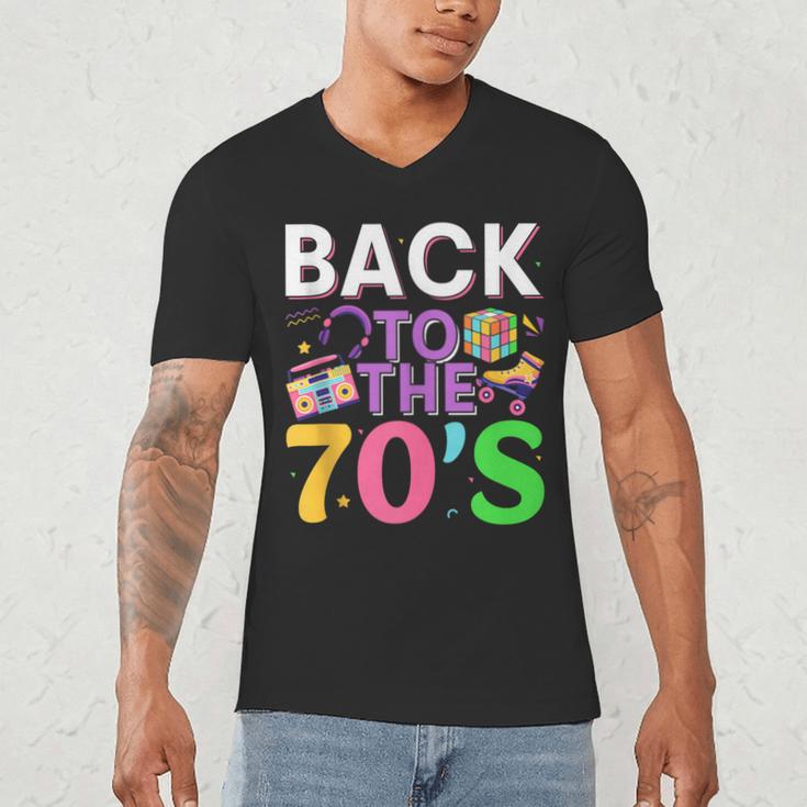 Back To The 70's Mixtape Era Nostalgia Retro 1970 70's Style Men's V-Neck T-Shirt Back To The 70's Mixtape Era Nostalgia Retro 1970 70's Style Men's V-Neck T-Shirt