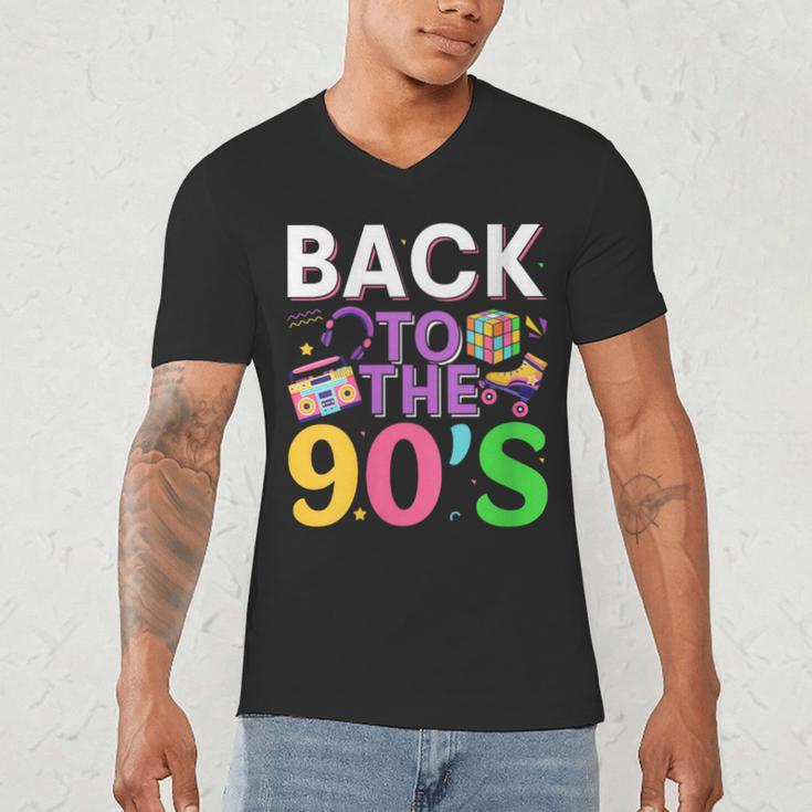Back To The 90's Mixtape Era Nostalgia Retro 1990 90's Style Men's V-Neck T-Shirt