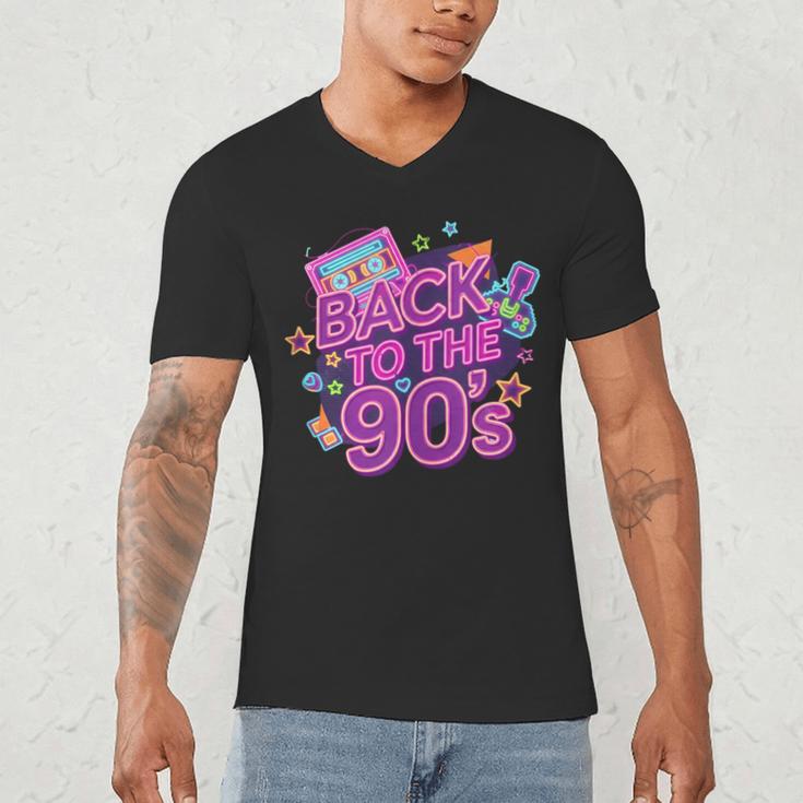 Back To The 90s Retro Nostalgia Men's V-Neck T-Shirt Back To The 90s Retro Nostalgia Men's V-Neck T-Shirt