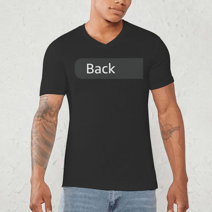 Back Print Bible Verse Men Dad Christian Lion Cross Men's V-Neck T-Shirt