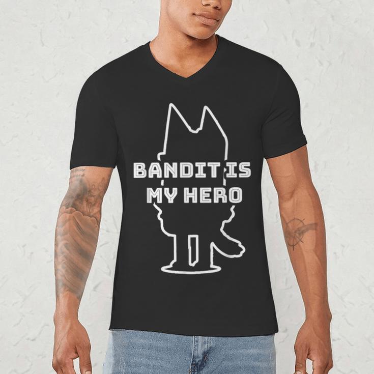 Bandit Is My Hero Kid's Show Dad Dog Men's V-Neck T-Shirt