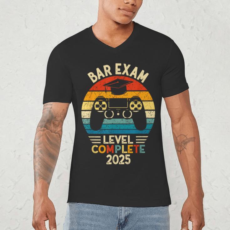 Bar Exam Level Complete 2025 Lawyer Law School Graduation Men's V-Neck T-Shirt