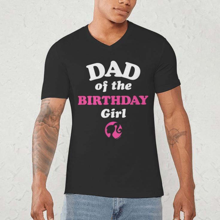 Barbie Dad Of The Birthday Girl Small Men's V-Neck T-Shirt
