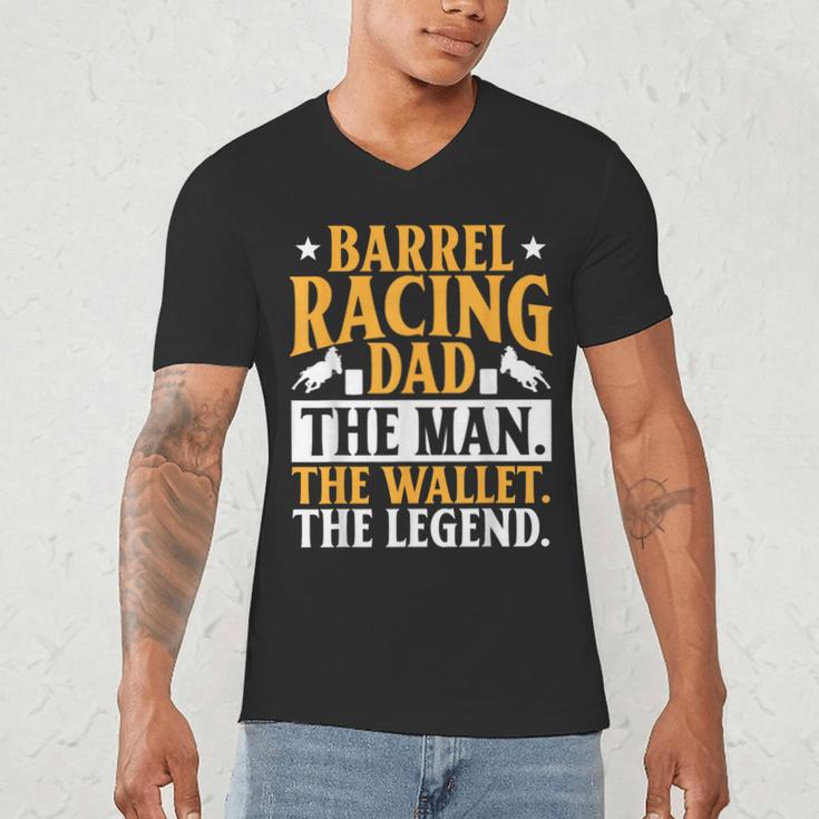 Barrel Racing Dad Horse Barrel Racer Men's V-Neck T-Shirt