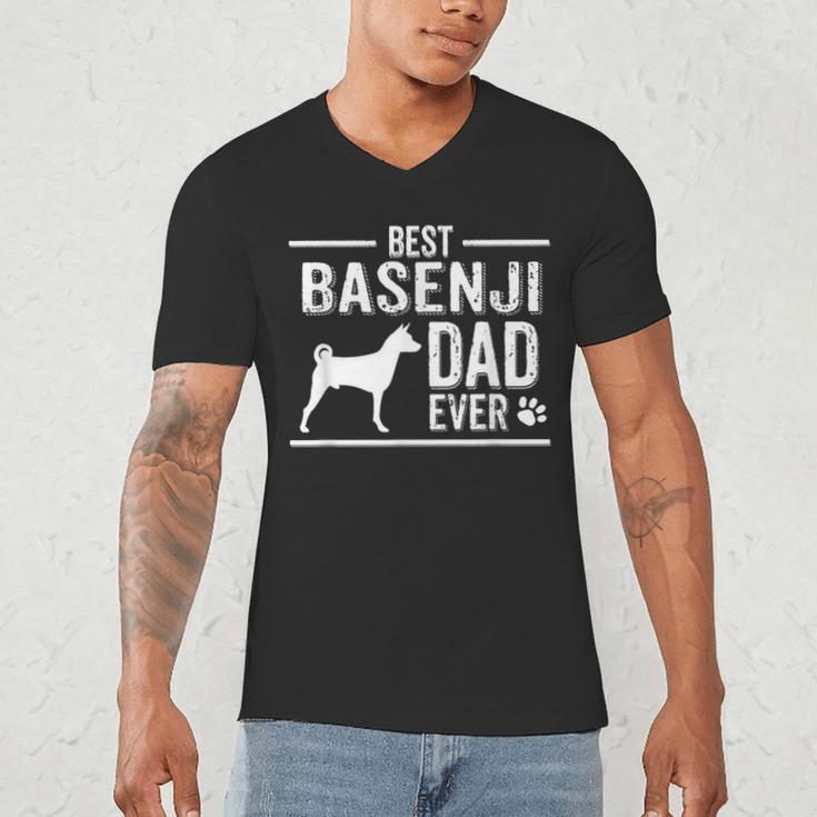 Basenji Dad Best Dog Owner Ever T-Shirt Men's V-Neck T-Shirt