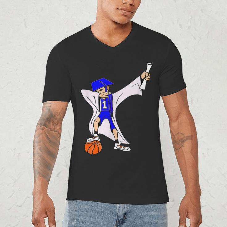 Basketball Dabbing Shirt Senior Graduation Him Her Men's V-Neck T-Shirt
