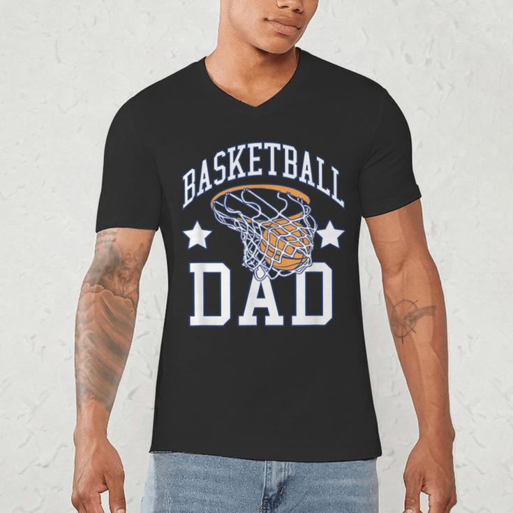 Basketball Dad Coach Sports Fan Men's V-Neck T-Shirt Basketball Dad Coach Sports Fan Men's V-Neck T-Shirt