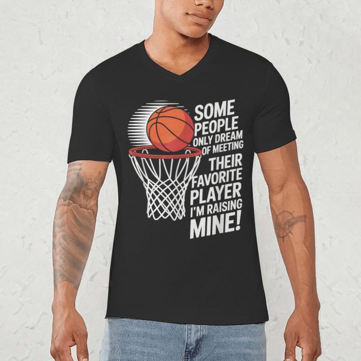 Basketball Mom Or Dad Basketball Parent Men's V-Neck T-Shirt
