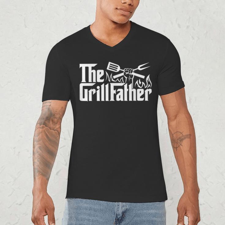 Bbq Dad Retro Grill Father Father's Day Men's V-Neck T-Shirt