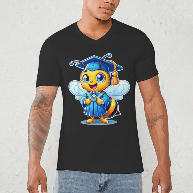 Bee Graduation Cute Kindergarten Elementary High School Men's V-Neck T-Shirt