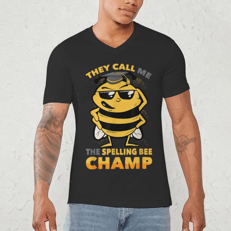 Bees They Call Me The Spelling Bee Champ Graduation Men's V-Neck T-Shirt