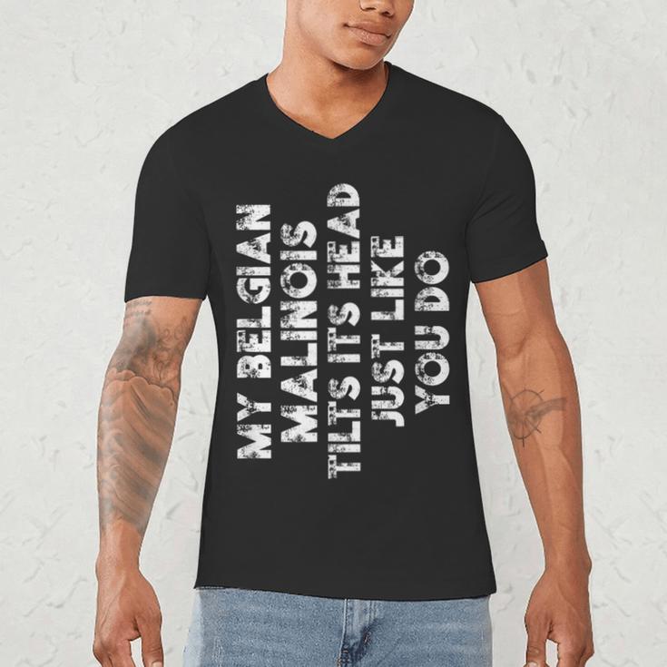 Belgian Malinois Mom Dad Dog Lover Women Men Kids Men's V-Neck T-Shirt