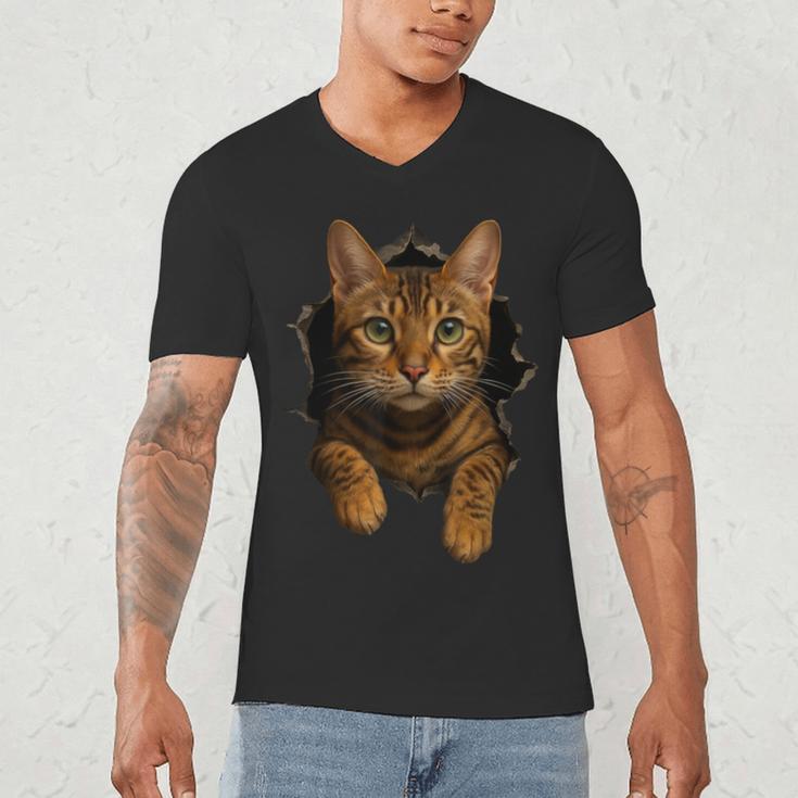 Bengal Cat Lover Animal Pet Bengal Cat Owner Mom Cat Dad Cat Men Women Kids Men's V-Neck T-Shirt