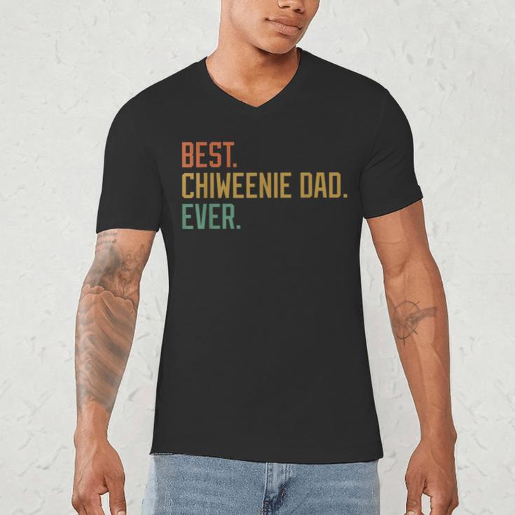 Best Chiweenie Dad Ever Dog Breed Father's Day Canine Puppy Men's V-Neck T-Shirt