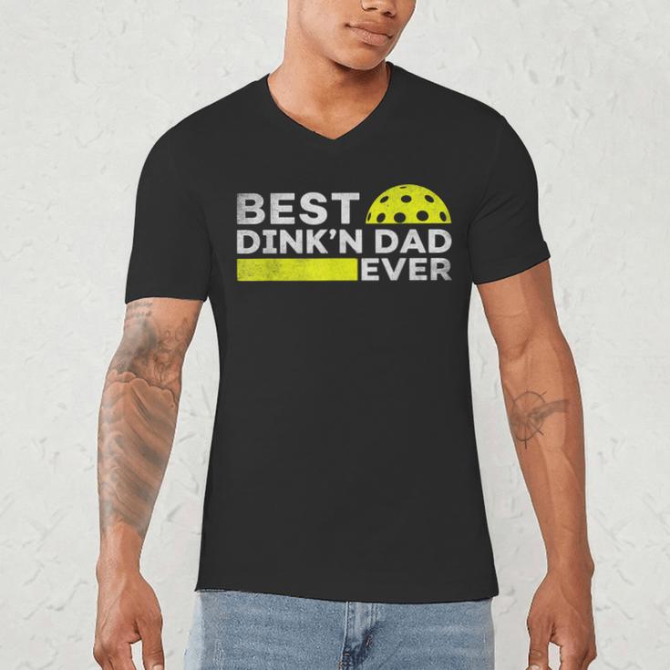 Best Dink'n Dad Ever Pickleball Men's V-Neck T-Shirt