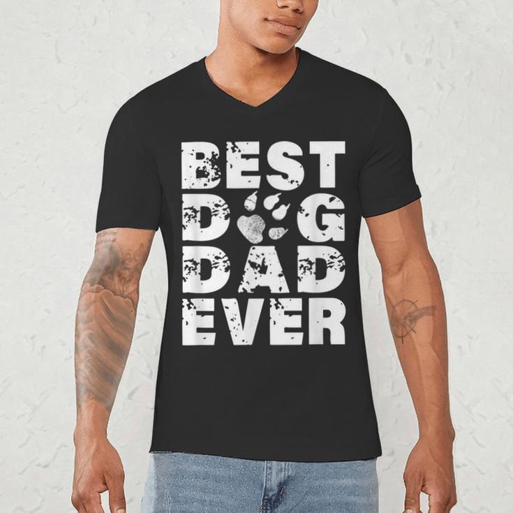 Best Dog Dad Ever Shirt Dog Father Men Women Girls Kids Men's V-Neck T-Shirt