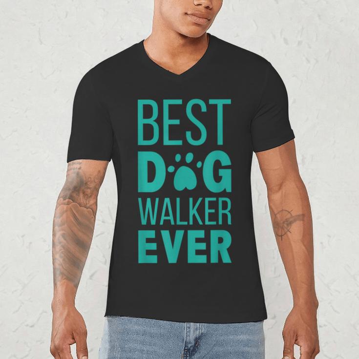 Best Dog Walker Ever Graduation New Shirt Dog Lover Men's V-Neck T-Shirt