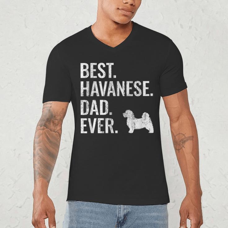 Best Havanese Dad Ever Cool Dog Owner Men's V-Neck T-Shirt Best Havanese Dad Ever Cool Dog Owner Men's V-Neck T-Shirt