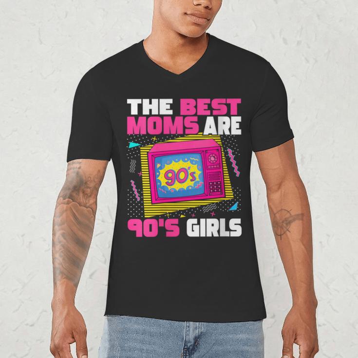 The Best Moms Are 90s Girls 90s Aesthetic Mom Nostalgia Men's V-Neck T-Shirt