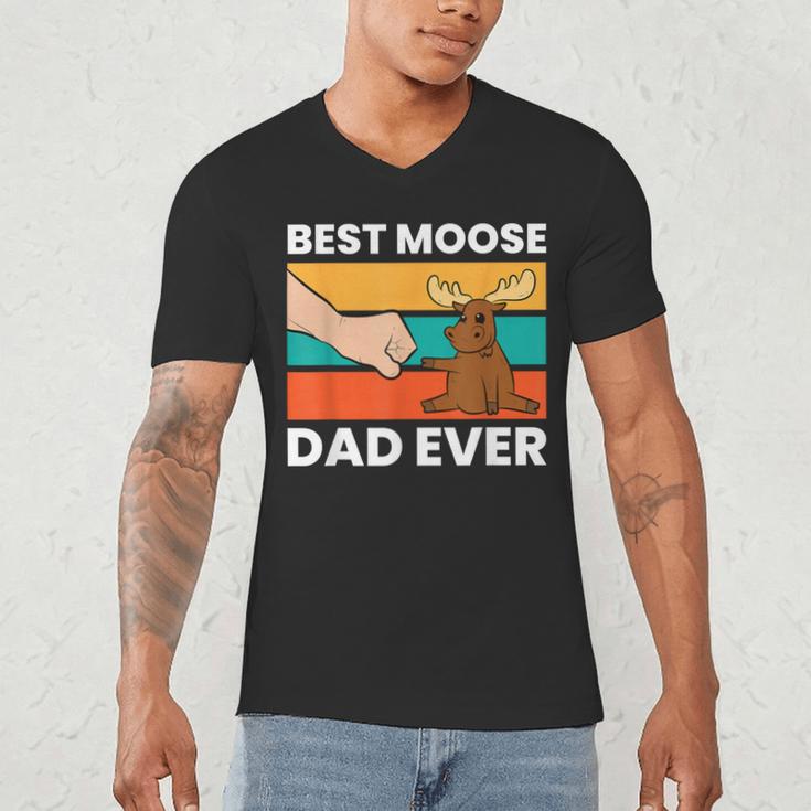 Best Moose Dad Ever Moose Men's V-Neck T-Shirt