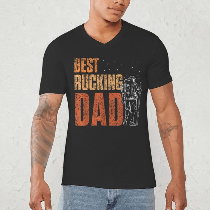 Best Rucking Dad Ruck Backpack Rucksack Workout Rucking Men's V-Neck T-Shirt