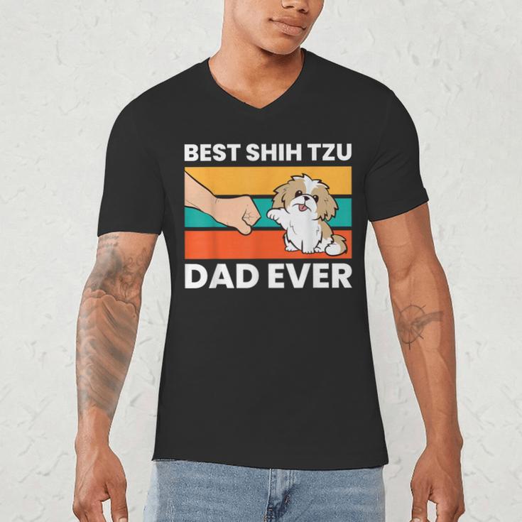 Best Shih Tzu Dad Ever Shih Tzu Men's V-Neck T-Shirt