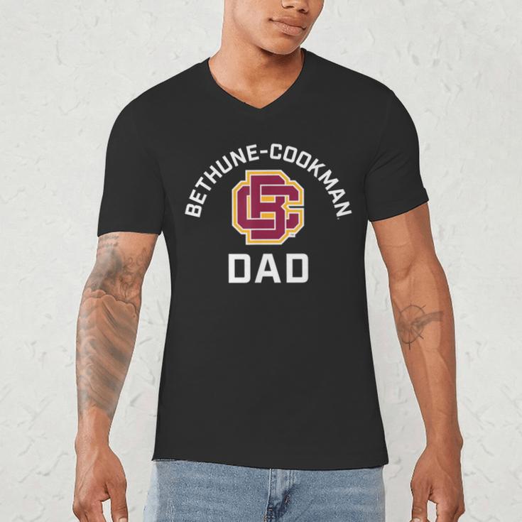 Bethune-Cookman University Wildcats Arched Dad Men's V-Neck T-Shirt