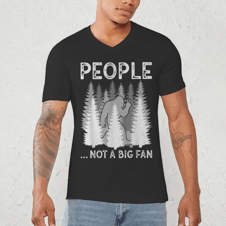 Bigfoot People Not a Big Fan Sasquatch Introvert Men's V-Neck T-Shirt Bigfoot People Not a Big Fan Sasquatch Introvert Men's V-Neck T-Shirt